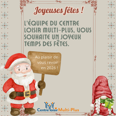 Horaire du temps des Fêtes